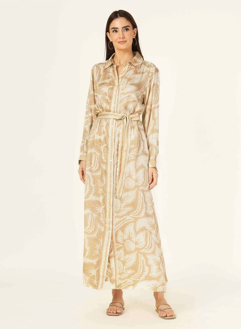 NEW OMIKA emma shirt dress in cierra dune